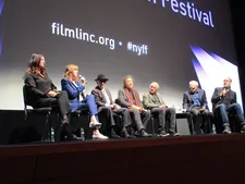 The Irishman, Joker and The Wolf of Wall Street producer Emma Tillinger Koskoff with Jane Rosenthal, Joe Pesci, Al Pacino, Robert De Niro, Martin Scorsese and Kent Jones
