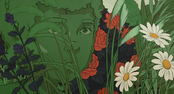 Félix Dufour-Laperrière on his colour palette in Death Does Not Exist:  'I wanted the characters to be included in their context, so there's a dynamic relationship. They are linked to their context and they emerge from their context'