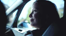 Marielle (Laeni Geiseler) bonding with Dad in the car