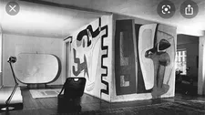 Le Corbusier murals in the Nivola house