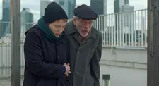 Sandra (Léa Seydoux) with her father Georg (Pascal Greggory) going for a walk