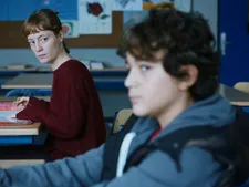 Ms Nowak (Leonie Benesch) with her student Oskar (Leo Stettnisch)