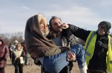 Tracy (Lolo Spencer) carried by Dima (Maxim Stoyanov) with Vic (Chris Galust) at the graveyard: "I mean that scene is literally, I think, one of the best scenes, but it was the toughest shooting."