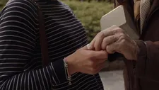 Colette gives Lucie Jean-Pierre’s ring and Lucie presents Colette the Stolperstein