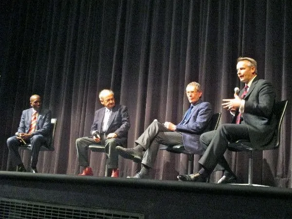Nzioki wa Makau, Simon Trevor, Arne Glimcher and Ian Saunders talk about White Gold at MoMA 