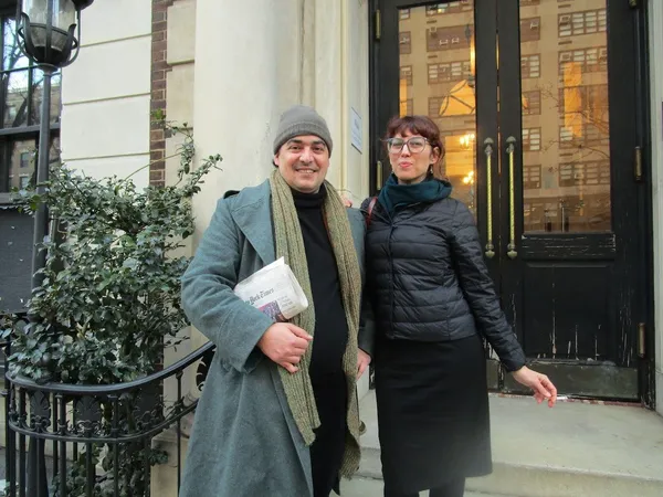Claudia Squitieri with Manuel Maria Perrone at the Italian Cultural Institute book launch for Claudia Cardinale. L’indomabile. The Indomitable (Cinecittà and Electa Editore)