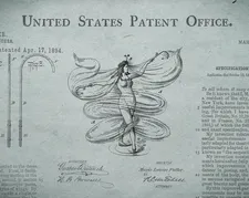 Marie Louise (aka Loïe) Fuller's US Patent April 17, 1894