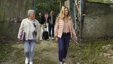 Town historian Marlis Schüler with Beth Lane in Worin, Germany, where the children were saved from deportation