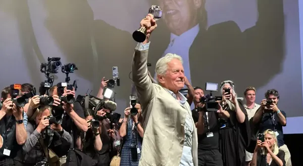 Michael Douglas … and a surprise Crystal Globe award for is contribution to film and the festival