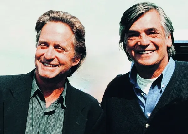 The way they were in 1998: Michael Douglas and and the late Jiri Bartoska, an actor and previous president of Karlovy Vary Film Festival for many years