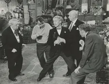 Professors trying to figure the steps to the conga line in Ball Of Fire, directed by Howard Hawks