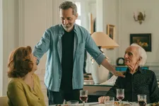 Gad Elmaleh with his mother Régine and father David