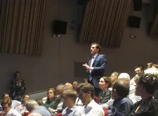 Retired US Navy Rear Admiral Ken Perry at the French Institute Alliance Française première of The Wolf's Call (Le Chant Du Loup)