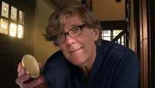 Rick Rawlins with his forty-year-old sugar egg