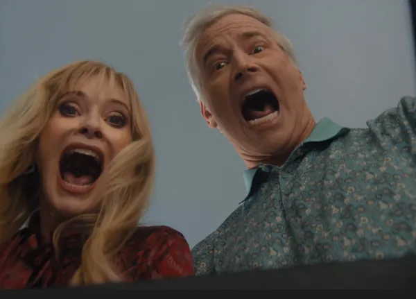Barbara Crampton and Rob Huebel in Grind