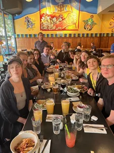 Rule Of Two Walls team at Veselka in New York celebrating the 2nd Tribeca screening
