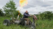 Stéphane shows off his ride