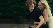 Théo (Samuel Kircher) with Anne (Léa Drucker) on the bicycle