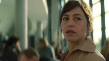 Aya (Sarah Adler) at the airport