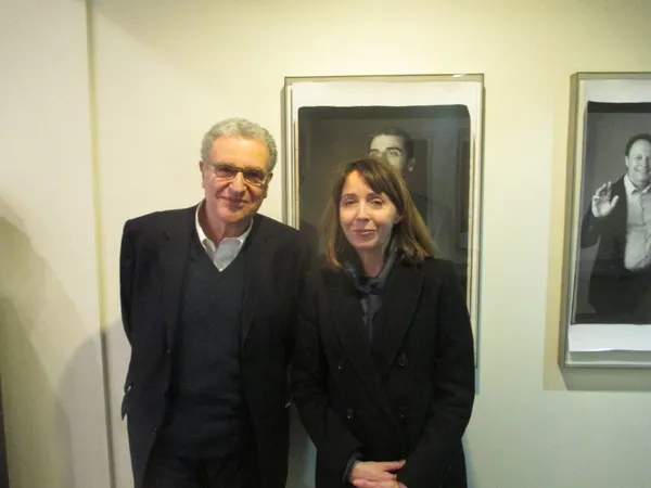 ‪Serge Toubiana‬ with Anne-Katrin Titze: "I've known Jeanne Balibar a long time. I know Tonie Marshall since 40 years, we are very close. Isabelle Huppert - I made a documentary on Isabelle Huppert in 2002."