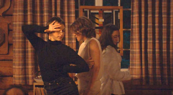 Millie (Sophie Desmarais) with Hélène (Irène Jacob) and Aliocha (Aurélia Arandi-Longpré) in Philippe Lesage’s Who By Fire (Comme Le Feu) starting to move to Rock Lobster by the B-52s: “The use of music is very important in my films …”