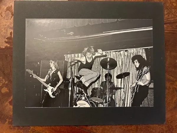 Harley Flanagan at age 11 on drums in The Stimulators with Anne Gustavsson, Patrick Mack and Denise Mercedes (May 17, 1978)
