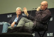 Time Out Of Mind director Oren Moverman with Richard Gere: "The idea of shooting through windows was finding the reflections of the rest of New York."  