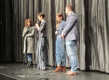 Anne-Katrin Titze with MA director Celia Rowlson-Hall, editor Iva Radivojević and DP Ian Bloom at IFC Center