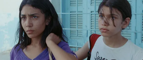 Ikbal Harbi as Sarra and Salima Maatoug as Alyssa in Harka. Lotfy Nathan on Alyssa: 'Her perspective and it ended up being a really useful counterpoint to Ali's character in the film, which is kind of stoic and what you'd call the strong silent type'