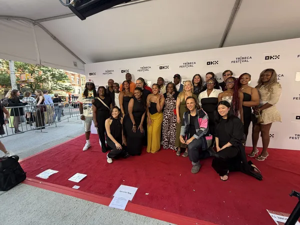The Harvest team on the red carpet at Tribeca