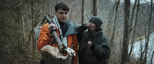 Andrejs gets more than he bargains for in the forest. Ugis Olte: Getting back to that primal state of existence is always delightful, it's never dark.