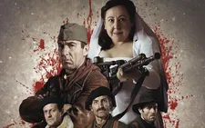 We Treat Women Too Well featuring a woman in a wedding dress holding a gun and some renegades