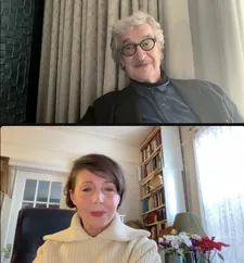 Wim Wenders with Anne-Katrin Titze on using Yasujirō Ozu’s 3:4 format for Perfect Days and Anselm: “I got so much attached to it.”