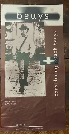 considering joseph beuys at The New School. 1995, collection Ed Bahlman