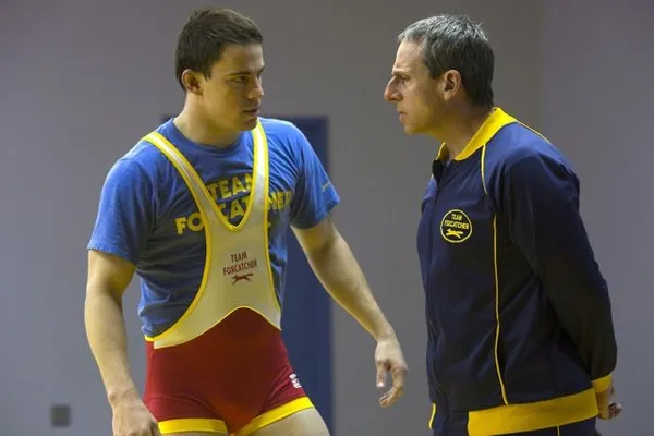 Match points: Channing Tatum and an almost unrecognisable Steve Carrell in Foxcatcher.