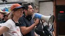 María Alché and Benjamín Naishtat on the set of Puan. Naishtat: 'I think it's better because we worked on it together, putting our two brains into the thing, our hearts, our souls and, and we're happy to have created something together'