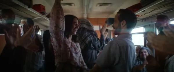 Sam (Yahya Mahayni) and Abeer (Dea Liane). Mahayni: 'I could understand, from the perspective of someone who's madly in love, the decisions that this character was taking'