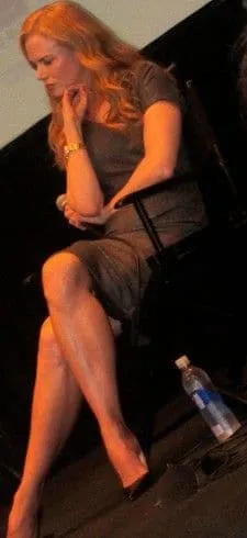 Nicole Kidman listens to her introduction by Richard Peña
