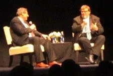 Richard Peña and Michael Moore