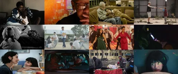 Top L–R: A Thousand and One, Going to Mars: The Nikki Giovanni Project, The Eternal Memory, Scrapper. Center L–R: KOKOMO CITY, Radical, The Persian Version, Beyond Utopia. Bottom L–R: Shayda, The Accidental Getaway Driver, 20 Days in Mariupol, When You Left Me On That Boulevard